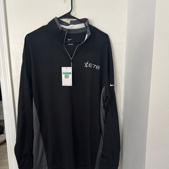 Nike Black and Gray Performance Jacket with Quarter-Zip Size XL - Picture 1 of 10